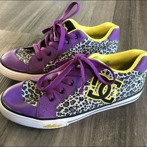 🐆 DC Chelsea Purple Leopard Print Skateboarding Shoes
 Youth 6